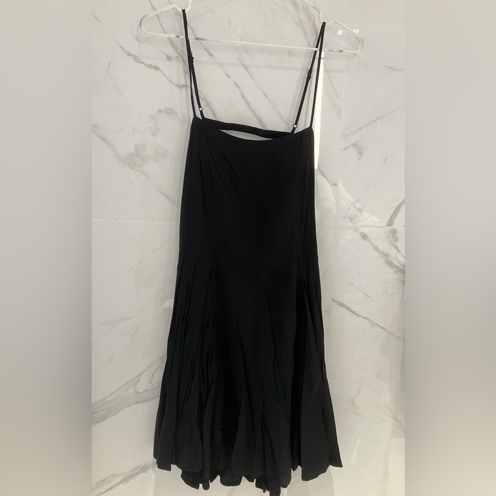 Flirty Black Backless Mini Dress - Size Medium